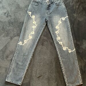 Carré Men’s Rosebowl Jeans size 30 White Floral Print